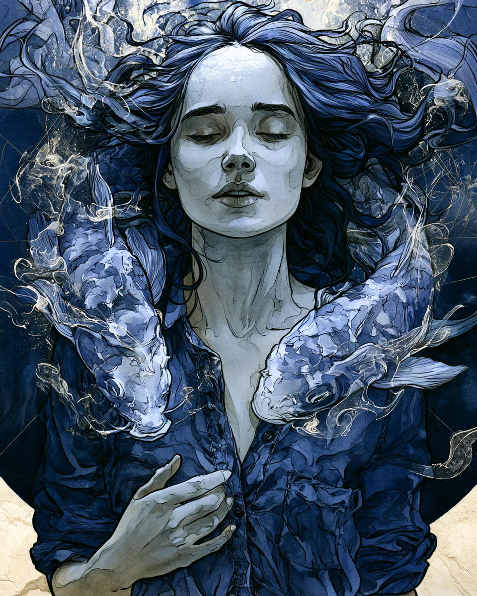 Fiskene stjernetegn — illustrasjon
