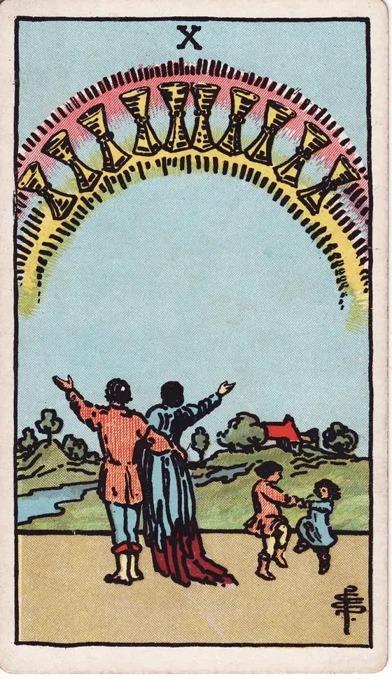 Ti av Begre – tarotkort i Rider–Waite-stokken