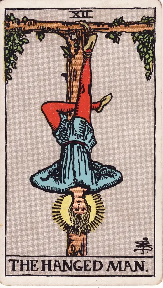 Den hengte mannen – tarotkort XII i Rider–Waite-stokken