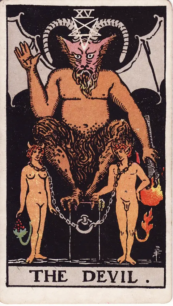 Djevelen – tarotkort XV i Rider–Waite-stokken