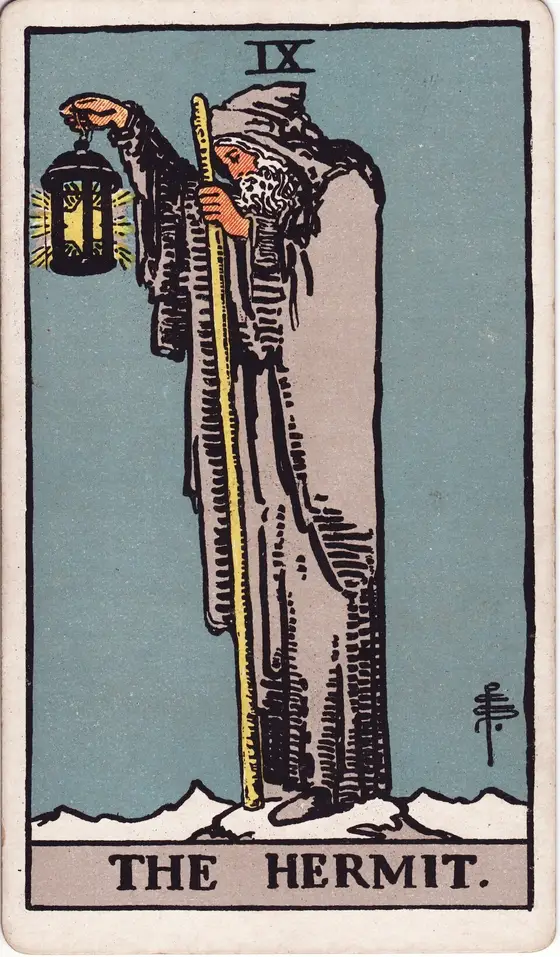 Eremitten – tarotkort IX i Rider–Waite-stokken