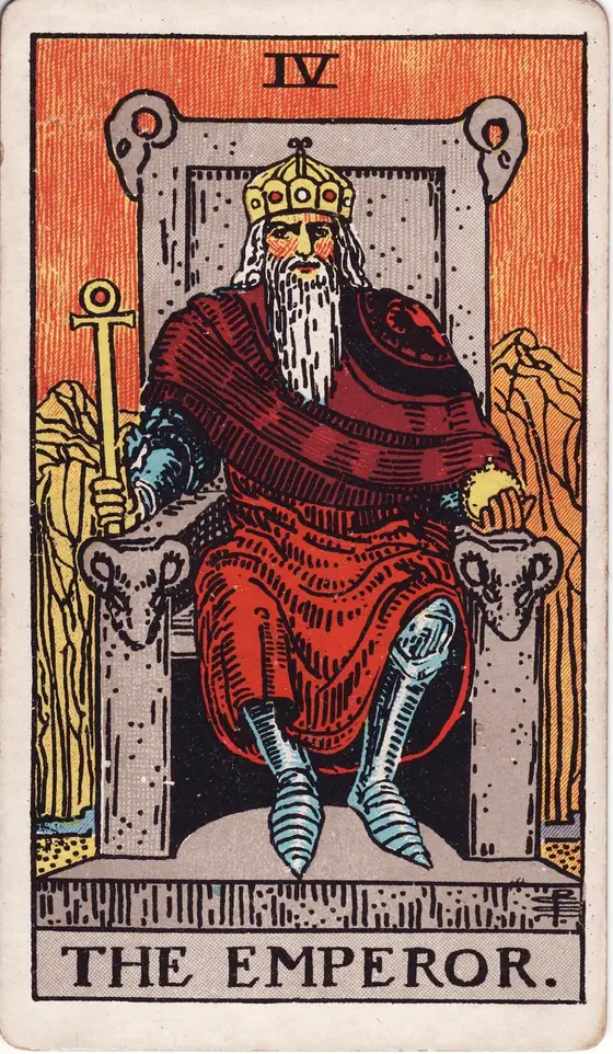 Keiseren – tarotkort IV i Rider–Waite-stokken