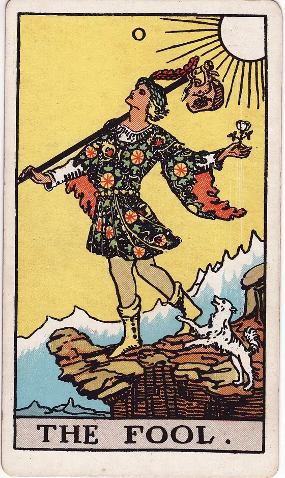 Narren – tarotkort 0 i Rider–Waite-stokken