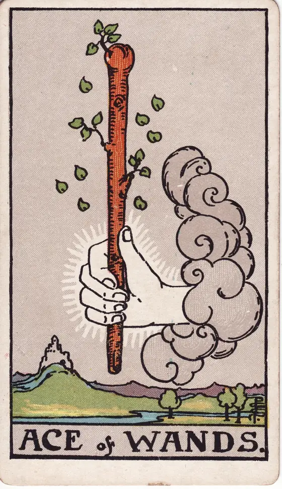 Ess av Staver – tarotkort i Rider–Waite-stokken