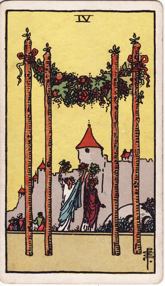Fire av Staver – tarotkort i Rider–Waite-stokken