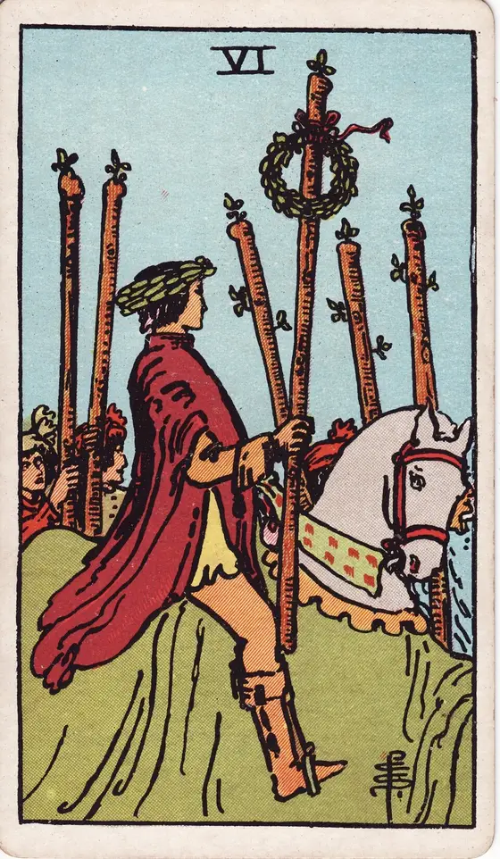 Seks av Staver – tarotkort i Rider–Waite-stokken