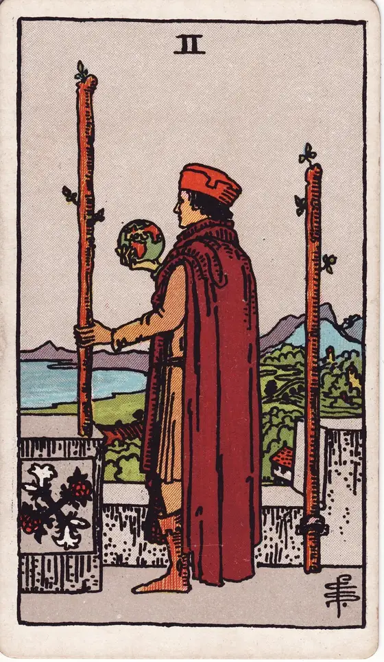 To av Staver – tarotkort i Rider–Waite-stokken