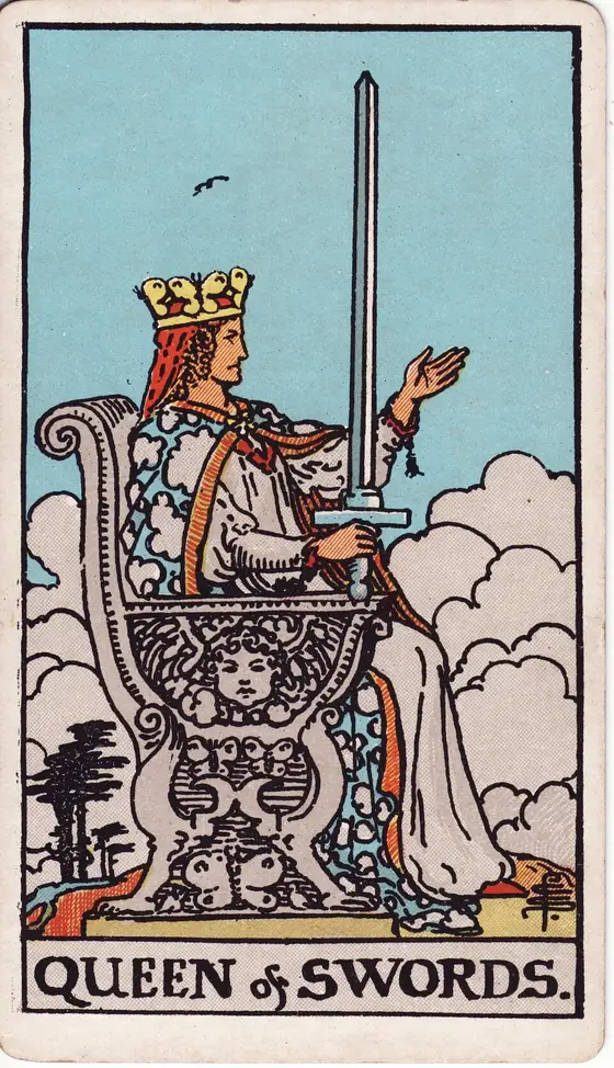Dronningen av Sverd – tarotkort i Rider–Waite-stokken