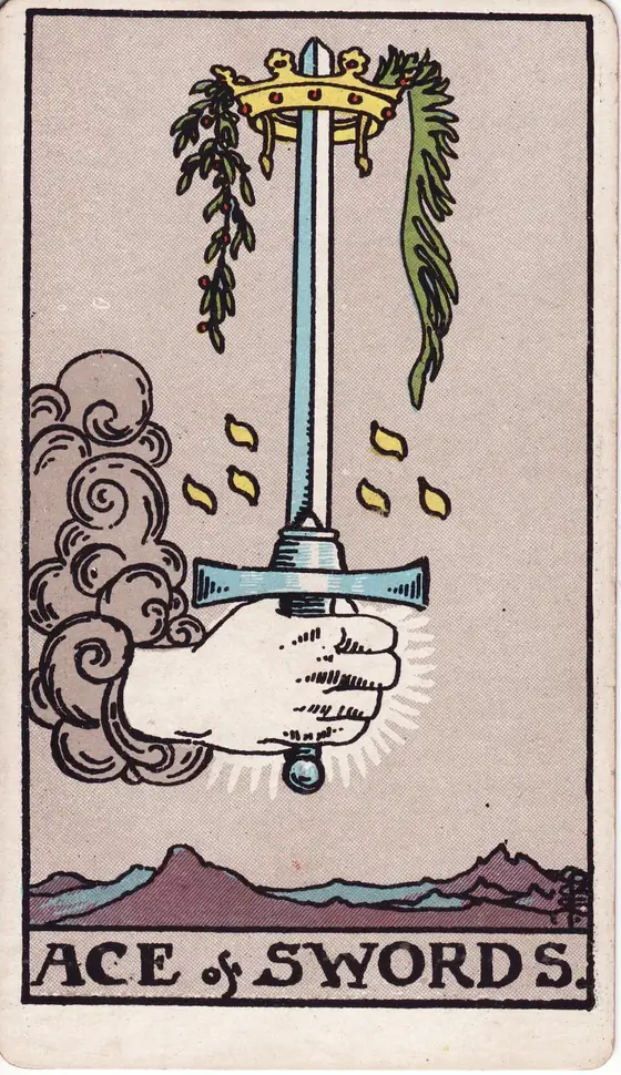 Ess av Sverd – tarotkort i Rider–Waite-stokken