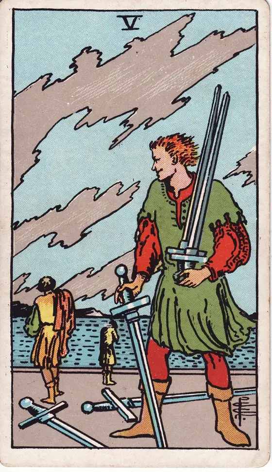 Fem av Sverd – tarotkort i Rider–Waite-stokken