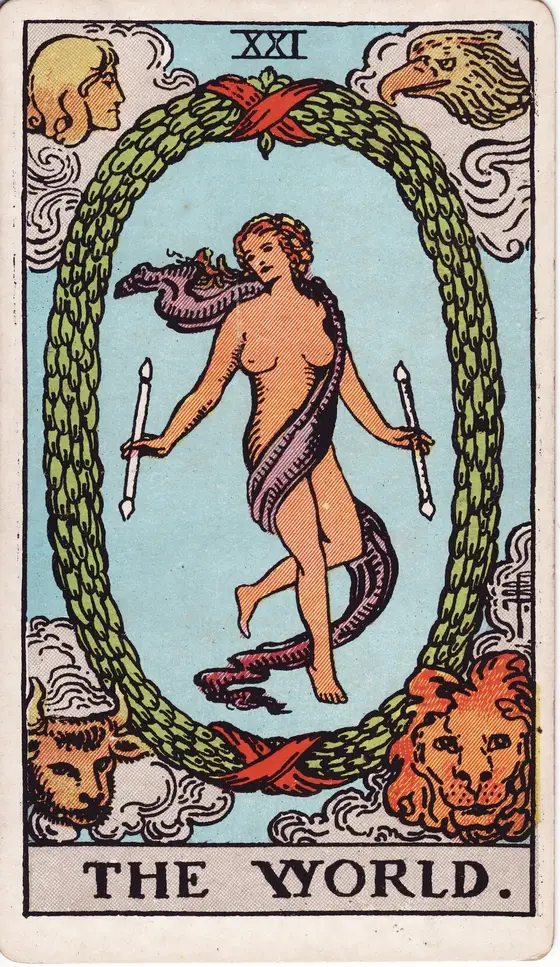 Verden – tarotkort XXI i Rider–Waite-stokken